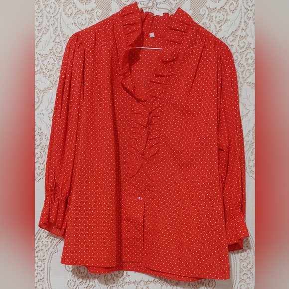 π‘ Carefree fashions Scottsdale AZ red skirt, shirt, and sash size large InvW049 - Picture 2 of 7